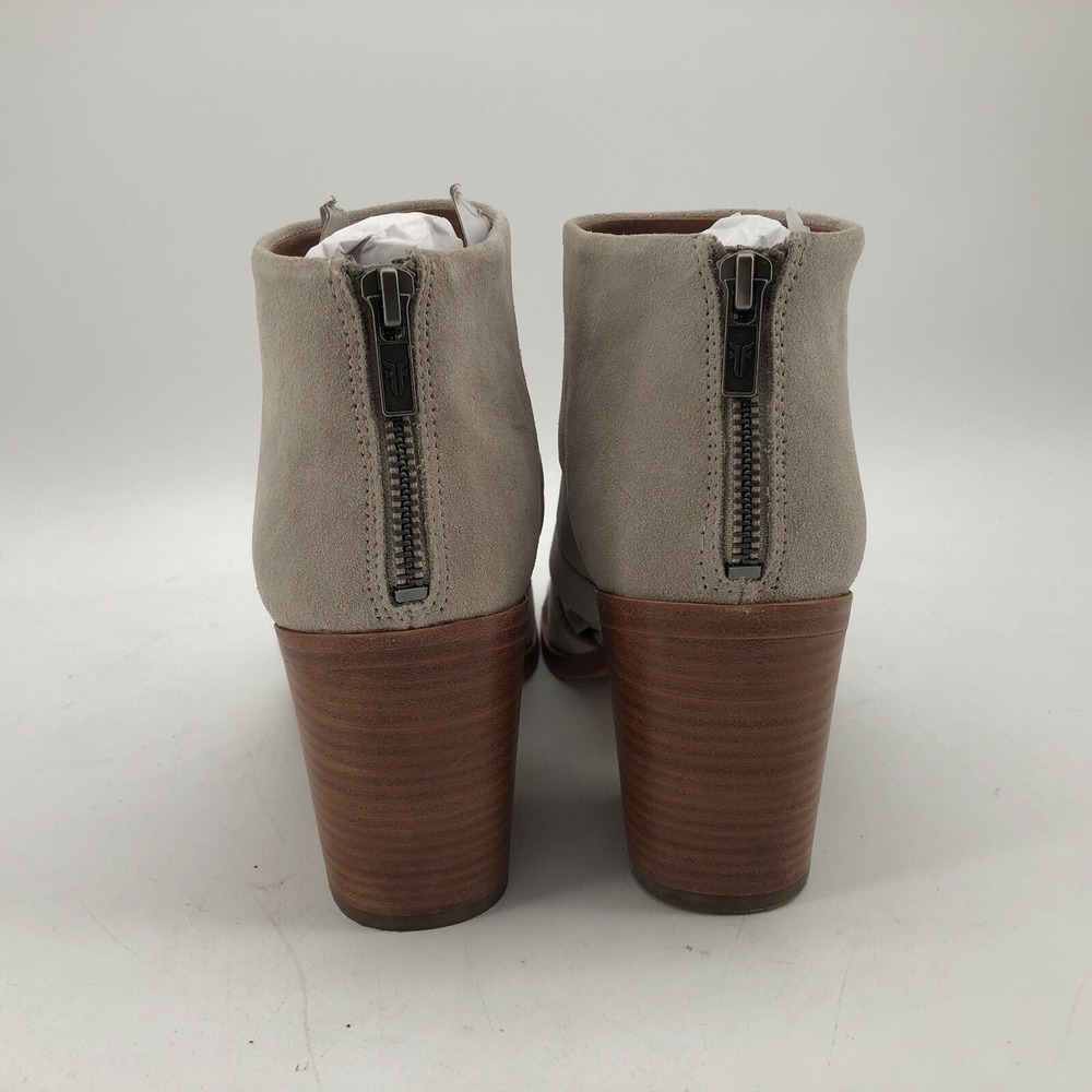 Frye Tash Cut Out Bootie Size 8.5 Sandal Milkshake Beige Gray Suede - Picture 8 of 10